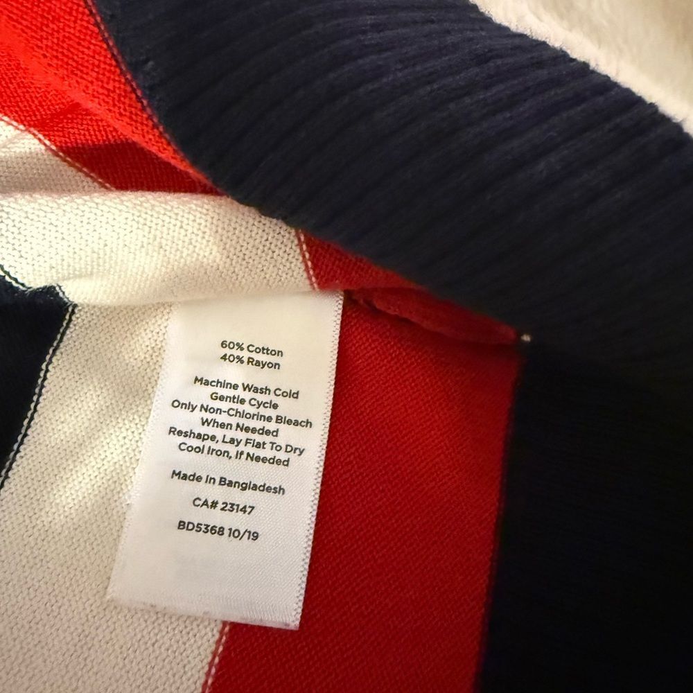 Talbots  Striped Sweater - Red, White, and Blue - Picture 3 of 4